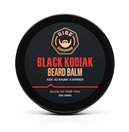 GIBS Grooming Black Kodiak Beard Balm - Nourishing Formula for Soft, Manageable Beards | 2 oz