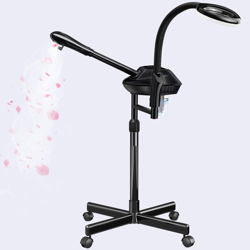 Professional Facial Steamer, 2 in 1 Facial Steamer with 5X Magnifying Lamp, Ozone Face Steamer, Suitable for Home or Beauty Spa Use