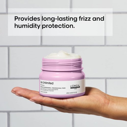L'Oréal Professionnel Paris Liss Unlimited Mask - Long-Lasting Frizz Control & Humidity Protection with Prokeratin