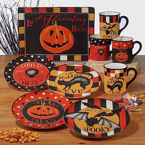 Halloween 8.75 Inch Salad & Dessert Plate Set - Medium, 4 Pack