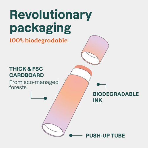 ATTITUDE Lip Balm - Plastic-Free, SPF 15 Sun Protection, EWG Verified, Vegan & Cruelty-Free, Coconut, 0.3 Oz