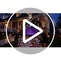 Halloween Inflatable Skull Lady Ghost Bride Yard Decor with LED Lights - 9ft