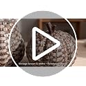 Brown Fall Pumpkin Decor Pack - Woven Resin Pumpkins for Indoor & Outdoor