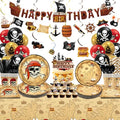 Pirate Party Decorations Set for Kids Birthday - Plates, Cups, Banner, Balloons & More