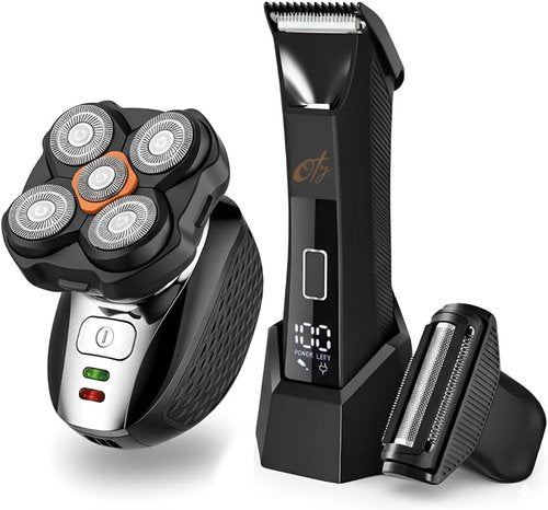 OTY Kit Head Shaver & Body Trimmer - Waterproof 8-in-1 Grooming Kit for Men | Complete Bald Grooming Solution