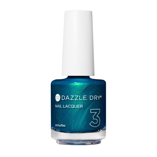 Dazzle Dry Nail Lacquer (Step 3) - Speed Boat - An aquamarine mermaid blue. Full coverage metallic. (0.5 fl oz)