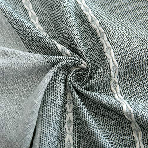 Heavy Weight Cotton Linen Round Tablecloth with Tassels - Grey, 60 Inch - ColorBird Variation of Grey / 60" (Round)