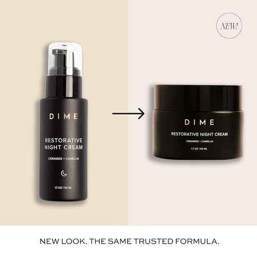 DIME Beauty Restorative Night Cream - Anti-Aging Face Moisturizer with Ceramides & Peptides | 1.7 oz