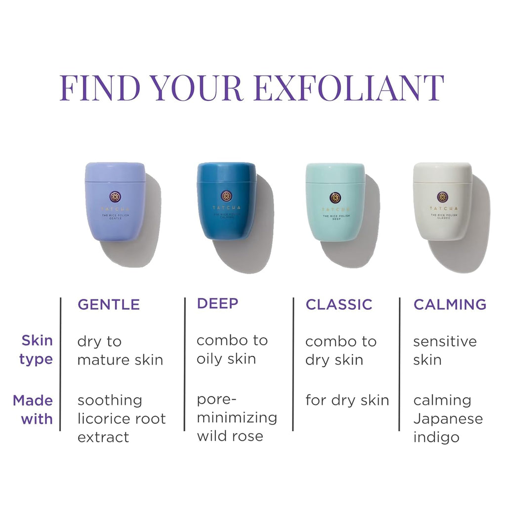 Tatcha Rice Polish - Daily Non-Abrasive Exfoliator for Radiant Skin | Gentle Formula