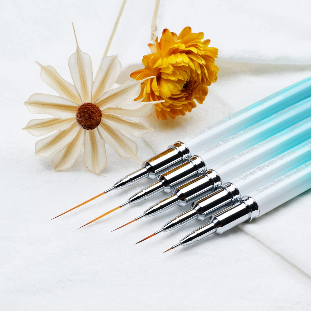 YIHUALE Nail Art Design Pen Painting Tools - DIY Manicure & Professional Salon Set (Blue and White)