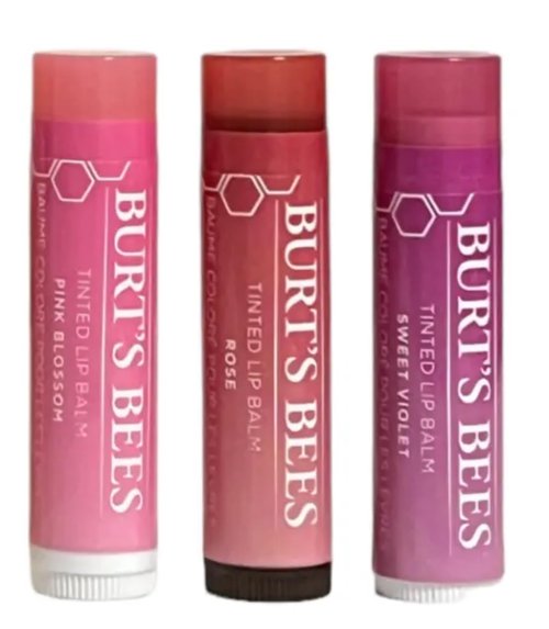 Burt's Bees Tinted Lip Balm - Moisturizing Color & Shine | 3 Count Pack