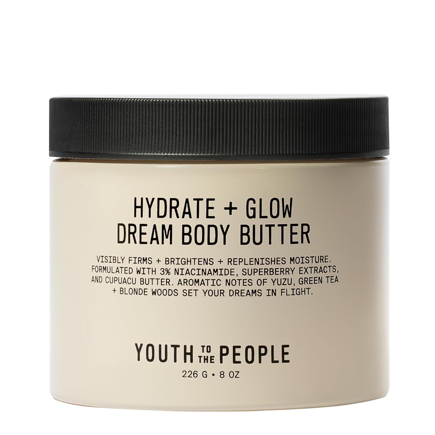 Youth To The People Superberry Body Butter - Hydrate & Brighten Skin Tone, 3% Niacinamide, Vegan, 8 oz