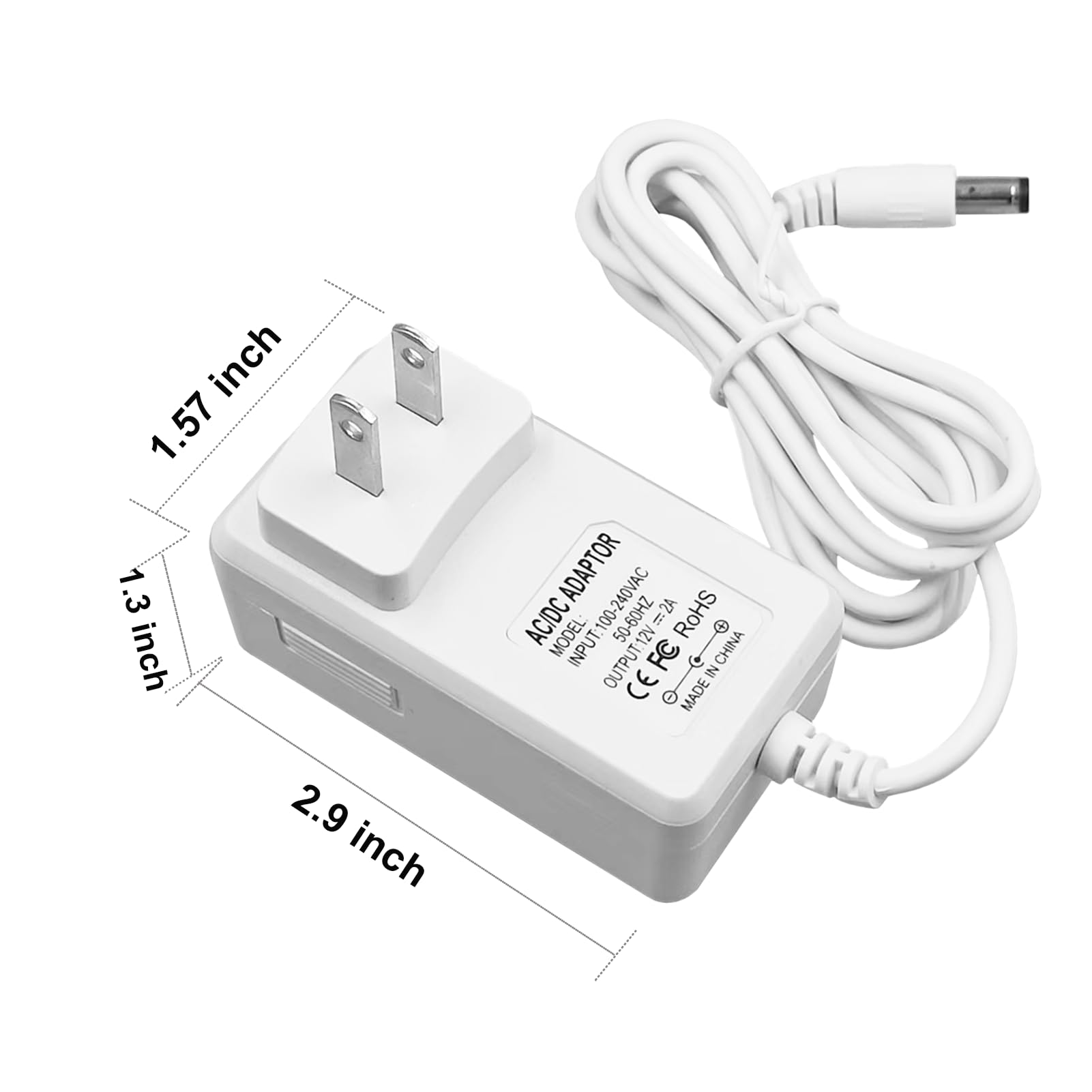 YBSCJHGR 12V 2A Charger Replacement for Fenchilin Hollywood Vanity Makeup Mirror Light Bulbs Power Cord Adapter, 4.6 Feet