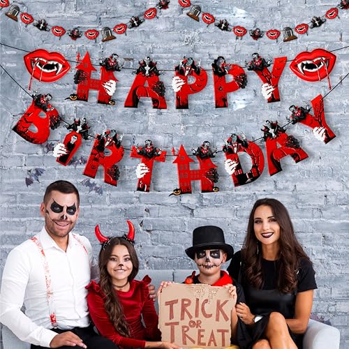 Vampre Theme Birthday Party Supplies Set - Decorations, Banners & Toppers - Variation of Vampre Theme