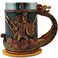 Sparta Viking Mug - 18oz Stainless Steel Norse Drinking Cup with Unique Design - Viking Decor & Gift for Men