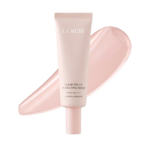 LA MUSE Peach Pink Glow Tone Up Cream - Lightweight Tinted Moisturizer for Radiant Skin | Hydrating Primer, 1.7 fl oz