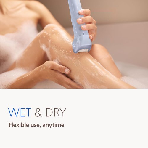 Philips Epilator Series 8000 - Cordless Wet & Dry Hair Removal Device with ProGuide & 3 Accessories | 60 Min Runtime