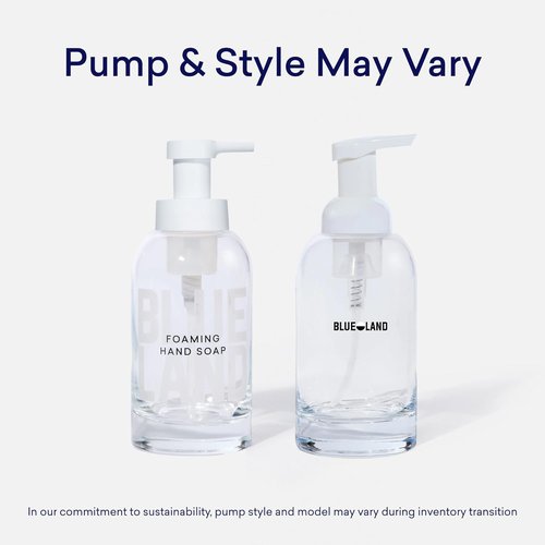 BLUELAND Hand Soap Duo - 2 Refillable Glass Foaming Dispensers with 8 Variety Scent Tablets | 8 x 9 Fl Oz