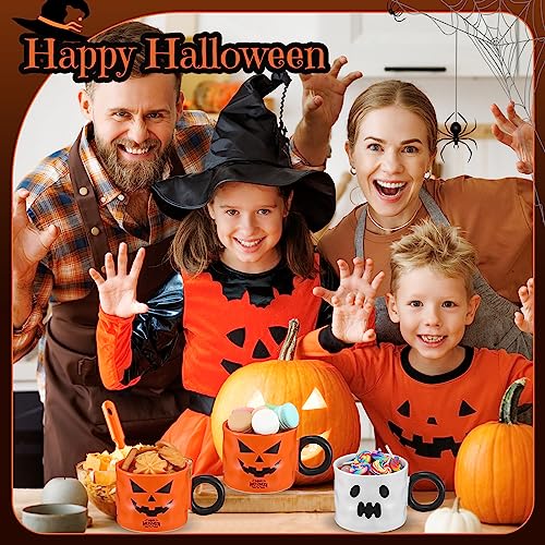Halloween Coffee Mugs Set - 4 Pieces, 15oz Pumpkin Ghost Cute Style
