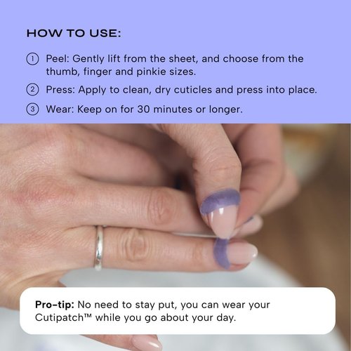 Cuticle Patches by First - Hydrating & Protective Nail Treatment - 45 Count (3 Sets + Spares)