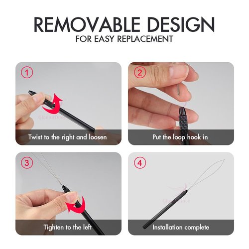 GlamorDove Hair Extension Pliers Kit Microlink Pliers for Extensions Hair Extension Beading Tool Hair Needle Pulling Hook Hair Styling Bead Closer and Remover Pliers