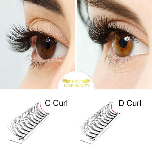 Premade Fans Eyelash Extensions 4D-D-0.10-16 Short Stem Premade Volume Eyelash Extensions .07 .10 C D Curl Pre made Lash Fans 9 to 20 mm Volume Lash Extensions (4D-D-0.10,16mm)