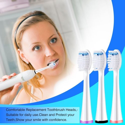 Replacement Heads for WaterPik Sonic Fusion SF-01/SF-02/SF-03/SF-04,Replacement Brush Heads Compatible with WaterPik Sonic Fusion 2.0 Flossing Toothbrush with Cover