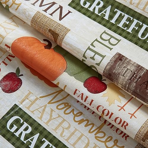 Thanksgiving Fall Hayride Vinyl Tablecloth - 84x60 Inch Oval, Rustic Farmhouse Decor