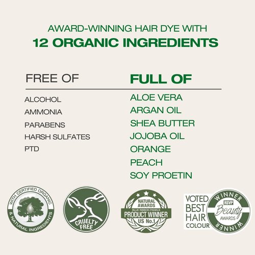 Naturigin Permanent Hair Dye - 4.0 Brown | 100% Gray Coverage, Vegan & Ammonia-Free Formula