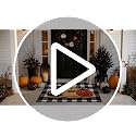Halloween Welcome Door Mat Set - Black Cat Ghost Pumpkin, Coir & Velvet, Non-Slip, 2 Pieces - Cat Boo Variation
