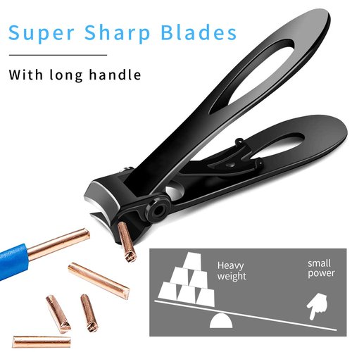 Nail Clippers for Thick Nails,Fingernail Toenail Clippers,Nail Clipper Set for Adult Men Women (Black)