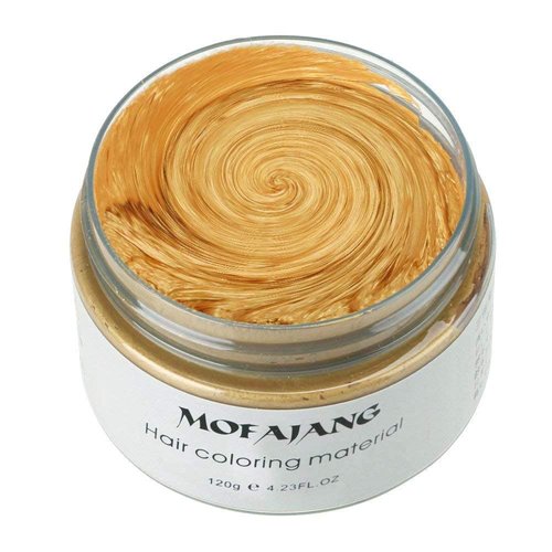Gold Hair Color Wax - Washable Instant Hair Dye Cream for DIY Hairstyles | Perfect for Halloween Parties