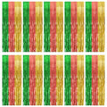 Hawaii Party Backdrop Decorations - Vibrant Summer Streamers, Foil Fringe Curtains, 10 Pcs - Hawaii Color