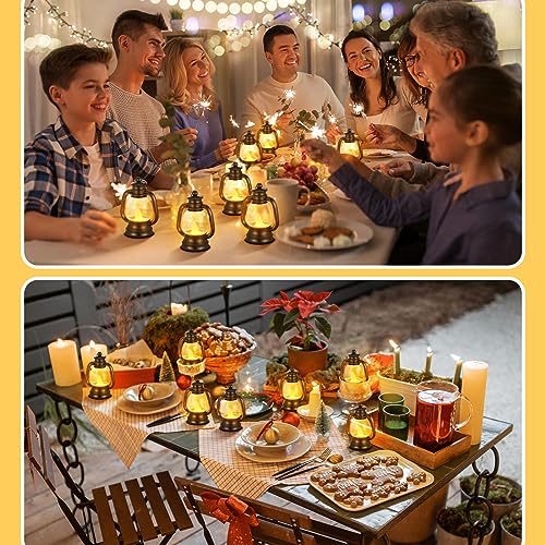 Mini Lanterns Set - 36 Black 4-Inch Decorative Candle Lanterns for Home & Party