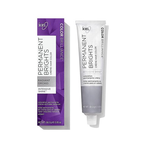 Ion Permanent Brights Hair Color - Radiant Orchid | Vegan, Cruelty-Free, 100% Gray Coverage, 2.05 oz