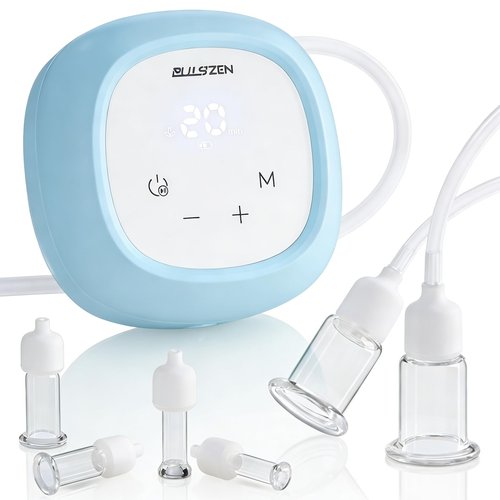 Electric Facial Cupping Therapy Set, 3-in-1 Face Cupping, Gua Sha & Massage Tool for Skin Care, 6 Pcs Glass Facial Rejuvenation Device for Sculpting, & Toning Chin, Jawline & Neck