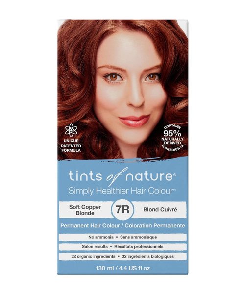 Tints of Nature 7R Soft Copper Blonde Hair Dye - Nourishing, Ammonia-Free Formula, 4.4 fl oz