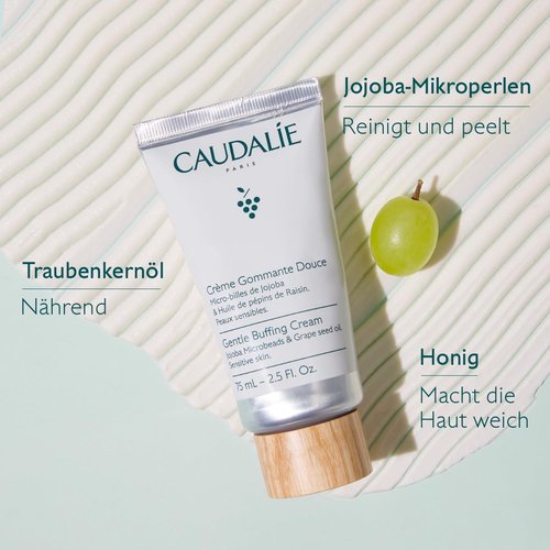 Caudalie Vinoclean Gentle Exfoliating Buffing Cream - Jojoba Microbeads & Nourishing Grape Oil | 75 mL