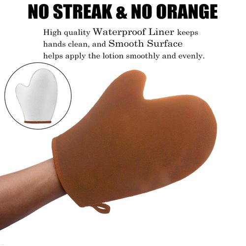 ANSPHIE 3 Pack Self Tanner Mitt Applicator Kit - Premium Sunless Tanning Mitts & Gloves Set with Double-Sided Waterproof Design for Streak-Free Application