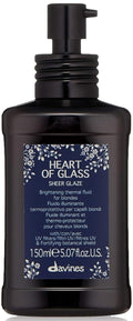 Davines Heart of Glass Sheer Glaze - Brightening Leave-In Fluid for Blonde Hair | Hydrates & Protects from UV/Heat, 5.07 Fl Oz