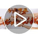 Fall Decor 6FT Lighted Autumn Garland with Timer & Pumpkins - Set A