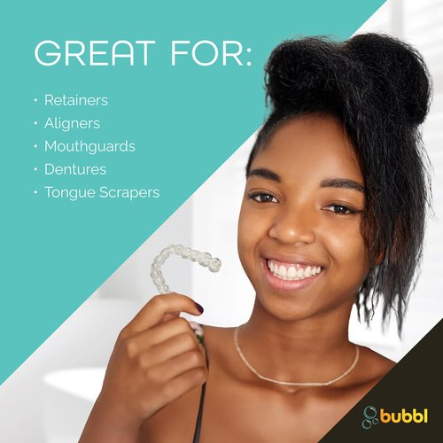 Bubbl 120 Tablet Retainer Cleaner for Invisalign Wire Retainer Cleaner Night Guard Cleaner and More Remove Odors and Stains for Cup or Ultrasonic Cleaners 4 Month Supply