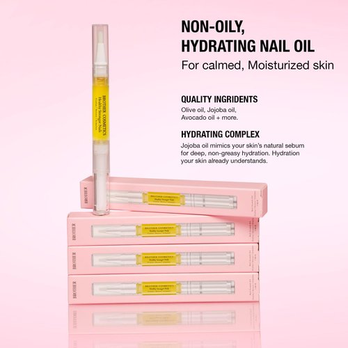 Brother Cosmetics Official Viral Oil - Nail Oil Treatment For Growth, Strength & Moisture - Moisturizing Cuticle Oil for Damaged, Dry, Brittle Nails - Nail Repair & Care Formula For Men & Women