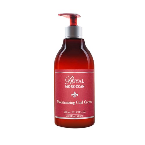 Royal Moroccan Curl Defining Cream for Frizzy, Color Treated & Curly Hair | Moisturizing Argan Oil Styling Product | (500 ml 16.9 oz)