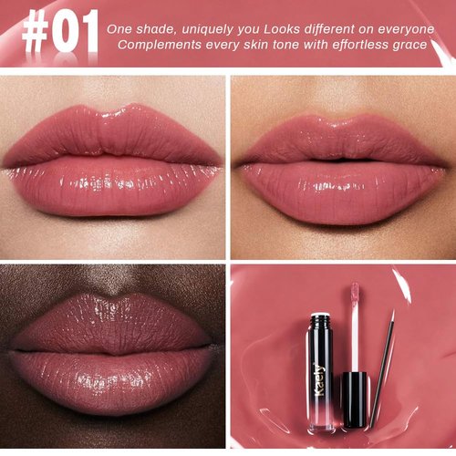 Kaely Longwear No-Budge Lipstick - Highly Pigmented Waterproof Liquid Lip Color | 24-Hour Smudge-Proof Shine, Vegan 01 CHEEKY