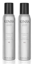 Kenra Volume Mousse 12 | Medium Hold Mousse | Non-Drying, Non-Flaking Lightweight Formulation |Styling Control Without Stiffness Or Stickiness | Tames Frizz & Conditions| All Hair Types| 8 oz (2-Pack)