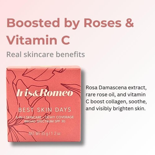 IRIS&ROMEO Tinted Moisturizer SPF30 - Best Skin Days with Vitamin C & Hyaluronic Acid | Light Medium, Warm-Neutral Undertones