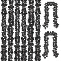 8 Pack 7.8Ft Black Fall Maple Leaf Garland Decorations Halloween Autumn Decor