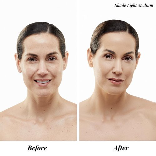 MagicMinerals AirBrush Foundation Set by Jerome Alexander – 3pc Set Includes Primer, Foundation and Kabuki Brush - Spray Makeup with Anti-aging Ingredients for Smooth Radiant Skin (Light)