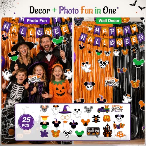 Halloween Party Decorations Bundle with Balloons, Banners & Photo Props